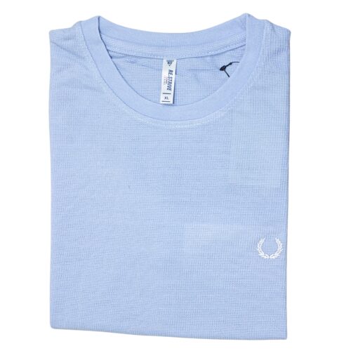 Men sky blue round neck cotton t-shirt premium casual wear