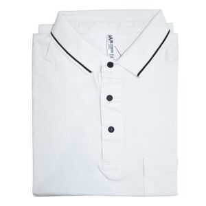 Men white polo t-shirt with pocket cotton casual wear