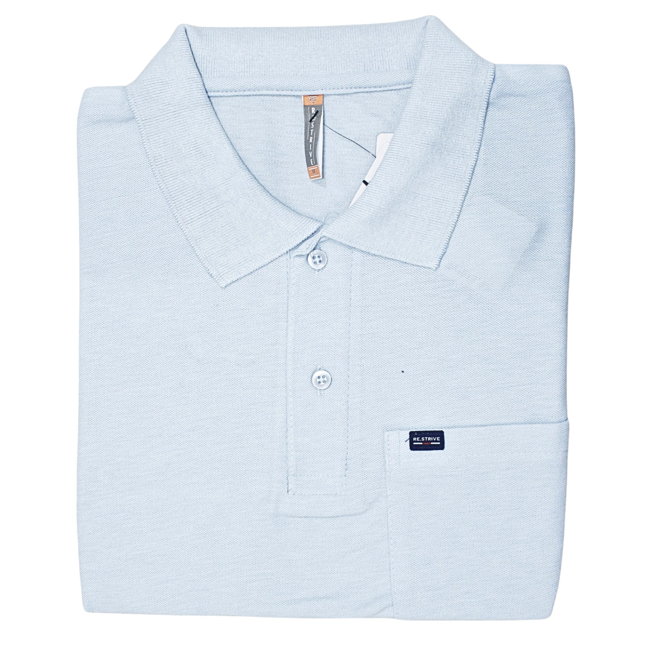 Men light sky blue ice blue polo t-shirt with pocket casual wear