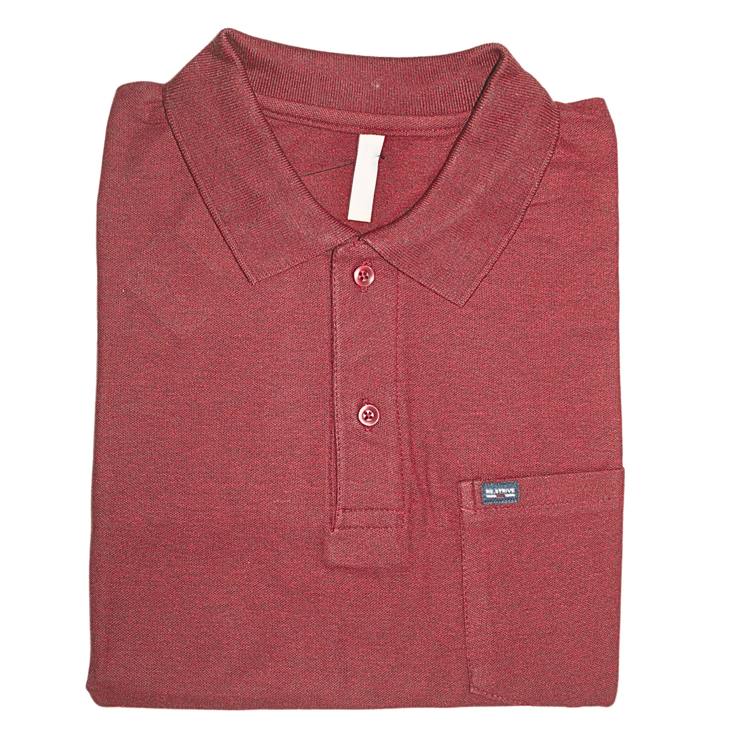 Men maroon polo t-shirt with pocket casual wear