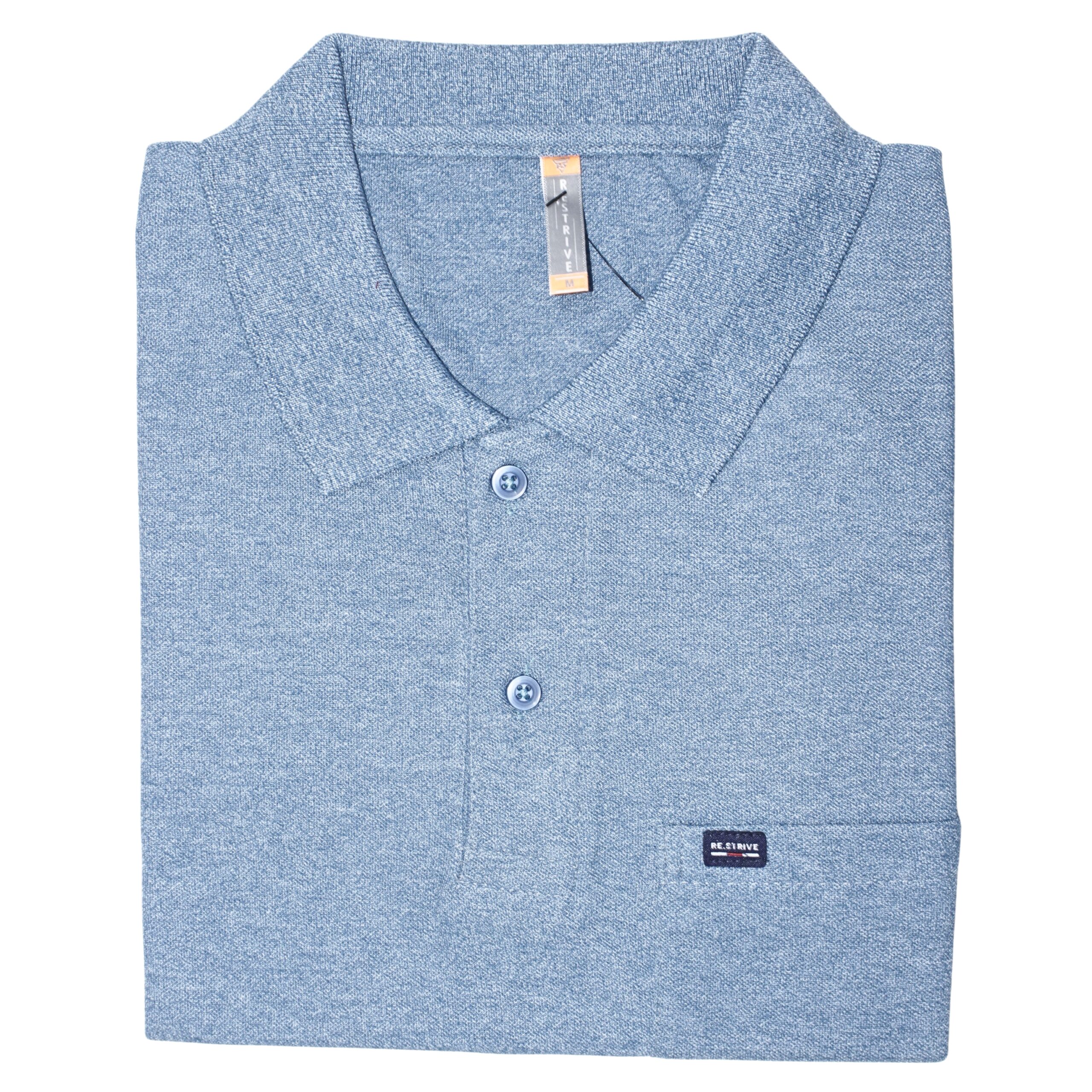 Men sky blue polo t-shirt with pocket casual wear